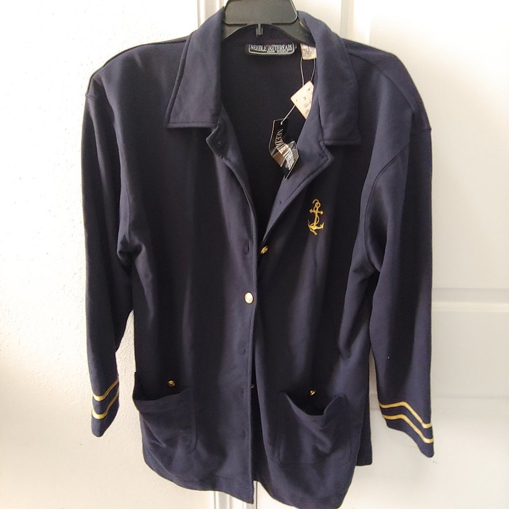 Needle & Thread Womens Blue Anchor Jacket Blue Size 2X New